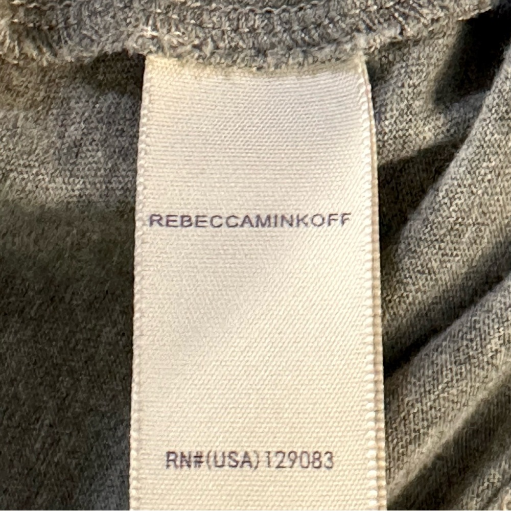 Rebecca Minkoff Brushed Cotton Asymmetric Ruffle Top Sz L - Picture 7 of 9